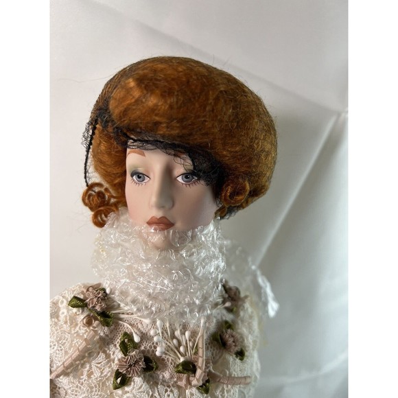 Franklin Heirloom Dolls Gibson‎ Girl Anniversary Bride ~ Porcelain~Red Hair~Rare - Picture 3 of 13